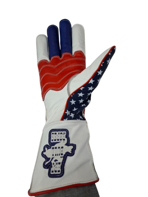 EPT Patriot deerskin right hand outer seam bull riding glove for adult and youth riders