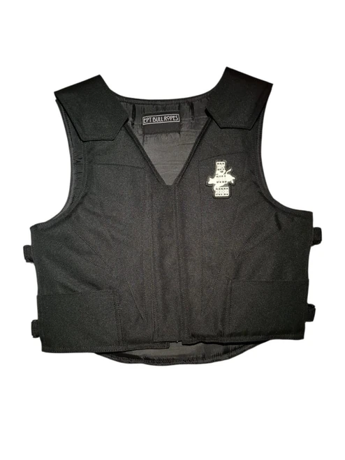 EPT Bull Riding Vest v3.0- Black Cordura Youth Front Side