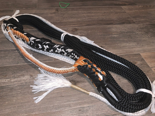 Black & White Poly Jr Bull 9/7 RH or LH - 3/4 x 3/4" - EPT Bull Ropes