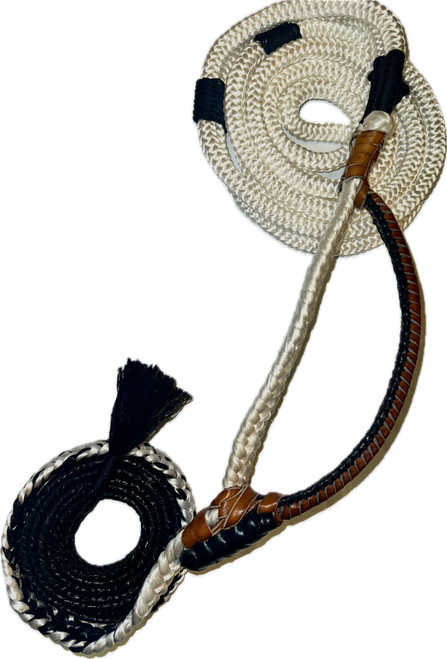 White Double Braid & Black Poly - Full Brazilian Pro Bull Ropes 7x9 RH 3/4" x 3/4" EPT Bull Rider 16' White Double Braid & Black Poly - Full Brazilian Pro Bull Ropes 7x9 RH 3/4" x 3/4" EPT Bull Rider 16'