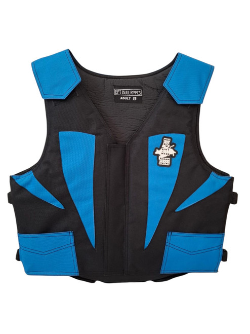 EPT Bull Riding Vest v2.0- Blue & Black Cordura - EPT Brand - Adult Sizes: Small to X-Large