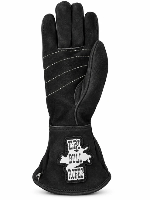 EPT Rough Rider black deerskin left hand outer seam bull riding glove