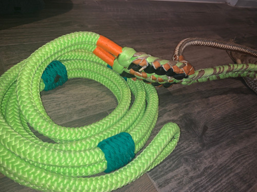 Lime Green Nylon on Tan Poly Pro 9/7 LH 3/4