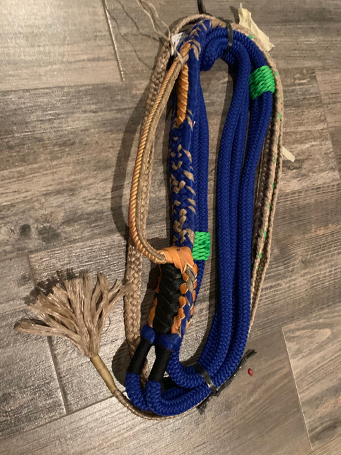Royal Blue Nylon on Tan Poly Jr Pro 9/7 LH | EPT Bull Ropes