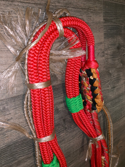 Red Nylon on Tan Jr Pro 9/7RH 13/16 x 3/4 | EPT Bull Ropes