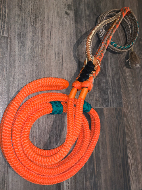 Orange Mini Bull Ropes Kids Custom 9/7 LH EPT Bull Ropes Mini Rodeo Rider