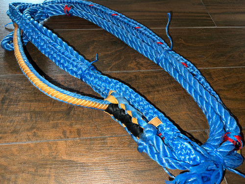 Traditional Blue Poly Pro 9/7 RH 7/8" x 1" - EPT Bull Ropes - Bull Rider 16'