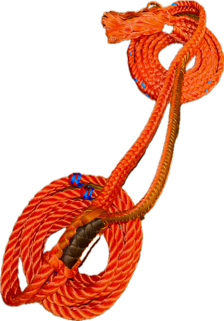 14ft traditional red poly Junior bull rope 9/7 RH or LH