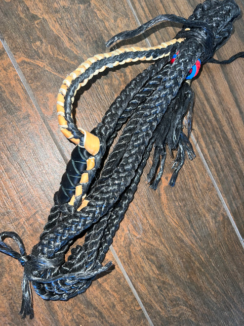 Black Poly Mutton Riding Rope 7ft