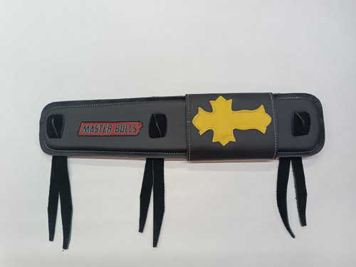 Bull Rope Pad - Leather Master Bulls - Black w Yellow Cross