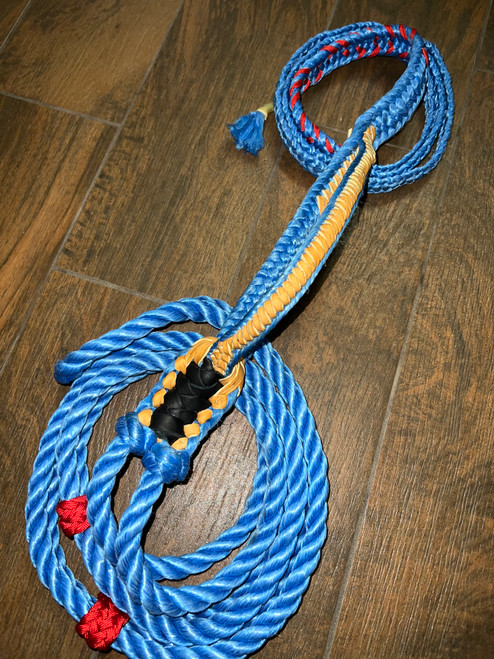 Blue Poly Mini Bull Rope - Kids - 9/7 LH | EPT Bull Ropes