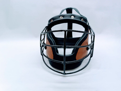 Black Leather Bull Riding Face Mask | EPT Bull Ropes