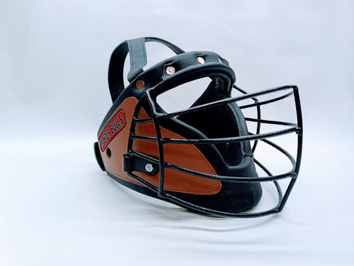 Black Leather Bull Riding Face Mask | EPT Bull Ropes