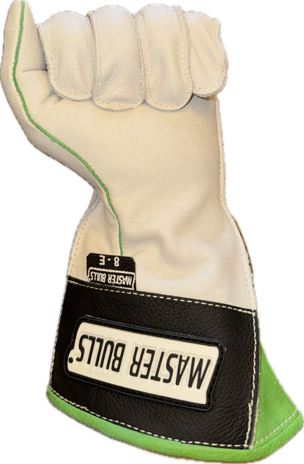 Brazilian White Bull Riding Glove Left Hand | EPT Bull Ropes
