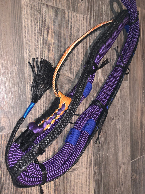 12ft purple black kids mini bull rope 9/7 RH or LH