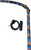 Handmade blue orange black leather stock whip