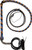 Blue orange black 16 ply leather stock whip