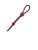 Pocket Mini Whip - Black & Red Leather Leather 6 Plait -  3ft Handmade