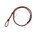 Pocket Mini Whip - Black & Red Leather Leather 6 Plait -  3ft Handmade