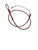 Pocket Mini Whip - Black & Red Leather Leather 6 Plait -  3ft Handmade