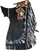 Adult Bull Riding Chaps Black & White Feather Cross Design Bull Riding Rodeo Chaps 35"-39" Waist