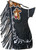 Adult Bull Riding Chaps Black & White Feather Cross Design Bull Riding Rodeo Chaps 35"-39" Waist