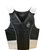 EPT Leather Bull Riding Vest - Black & White Leather EPT Brand - Adult Sizes: Small Tall to X-Large Tall