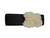 Black leather bull rope pad with sheep wool knuckles flap