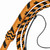 EPT handmade black and orange paracord bull whip