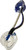 White Double Braid body on Purple Poly Tail - American Jr Bull Ropes 9x7 LH 3/4" x 3/4" Half Lace-Half Skip 14'