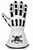 EPT Skull and Bones white deerskin right hand outer seam bull riding glove