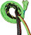 Tail end of Black Nylon body on green Poly Pro Bull Rope Tail end of Black Nylon body on green Poly Pro Bull Rope
