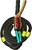 Block Close up on the Black Nylon body on green Poly Pro Bull Rope