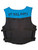 Back view of EPT blue and black adult bull riding vest