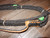 Black American bull riding rope full lace handle detail