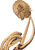 Tail Detail: 7/8″ × 1″ soft tail of Tan Poly Pro bull riding rope with flat block design