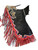 Adult Bull Riding Chaps Day of the Dead Red & Black Alligator Skin  Bull Riding Rodeo Chaps Side Close Up