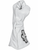 White deerskin bull riding glove stitching detail