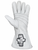 White deerskin bull riding glove for adult and youth riders