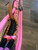 Pink Nylon on Tan Poly Pro 9/7 LH 3x4" x 3/4" EPT Bull Ropes -  Bull Riding Rider 16'