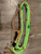 Over view of Lime Green on Tan Poly jr Bull Rope