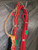 Red Nylon on Tan Poly Pro 9/7RH - 7/8' x 3/4" EPT Bull Ropes - Riding Rodeo Rider - 16'