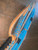 Turquoise Nylon & Tan Poly Jr Pro 9/7 LH- 3/4"x 3/4" EPT Bull Rope - Riding Rodeo Rider 14'