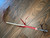 quirt hand braided red leather hard 8 ply w steel handle whip horse tack 21"