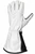 White w Black cuff bull riding glove EPT Backside view