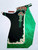 Adult Bull Riding Chaps Black & Green w Cross Top Grain Leather Bull Riding Rodeo Chaps 28" - 33"