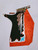 Adult Bull Riding Chaps Black & Red w Feathers Top Grain Leather Bull Riding Rodeo Chaps 30"-35" Waist