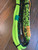 2" Off Set Lime Green Nylon on Black Poly Pro 9/7 RH 3/4" x 3/4" EPT Bull Ropes - 16'