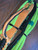 2" Off Set Lime Green Nylon on Black Poly Pro 9/7 RH 3/4" x 3/4" EPT Bull Ropes - 16'