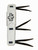 White leather bull rope pad v2.0 15 x 4